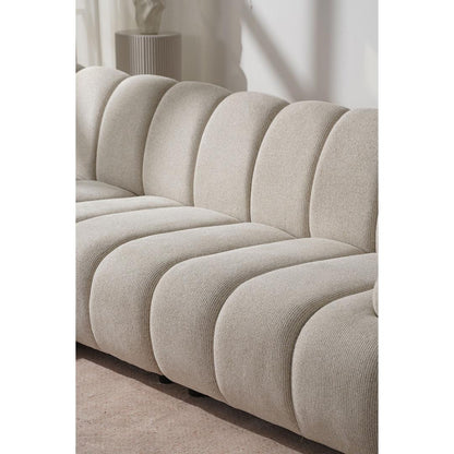 Zurich modulsofa venstrevendt 175 x 275 cm i sandfarvet