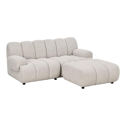 Zurich modulsofa højrevendt 175 x 190 cm i sandfarvet
