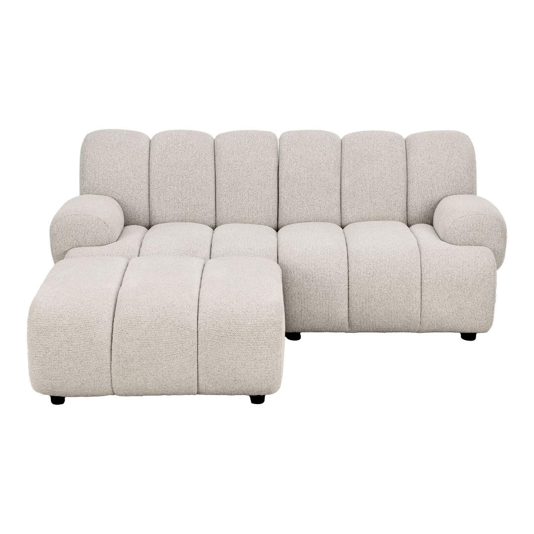 Zurich modulsofa venstrevendt 175 x 190 cm i sandfarvet