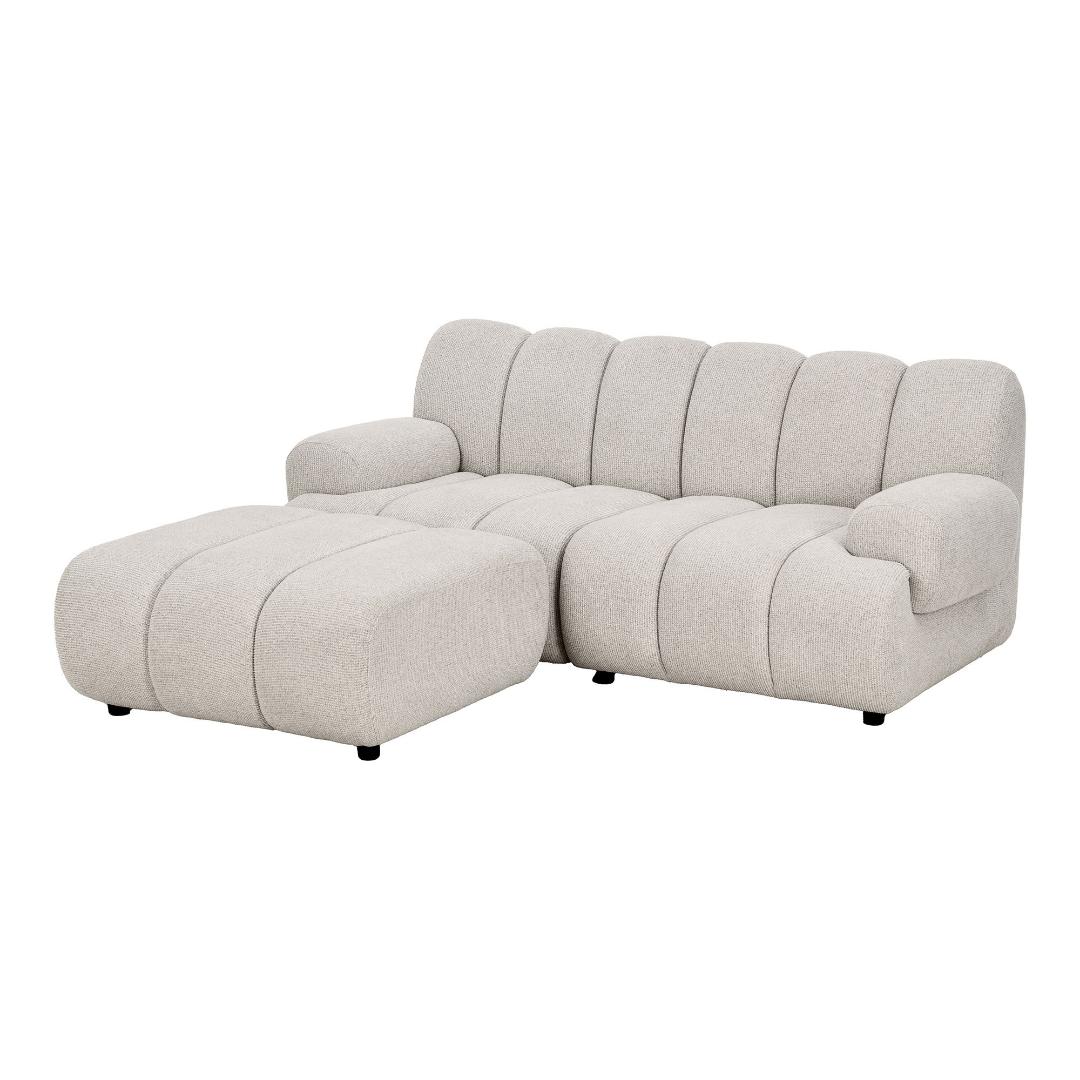 Zurich modulsofa venstrevendt 175 x 190 cm i sandfarvet