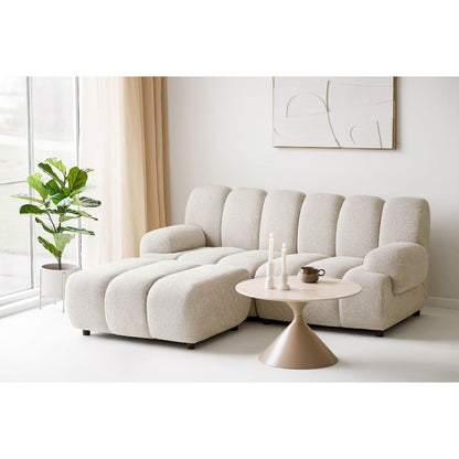 Zurich modulsofa venstrevendt 175 x 190 cm i sandfarvet