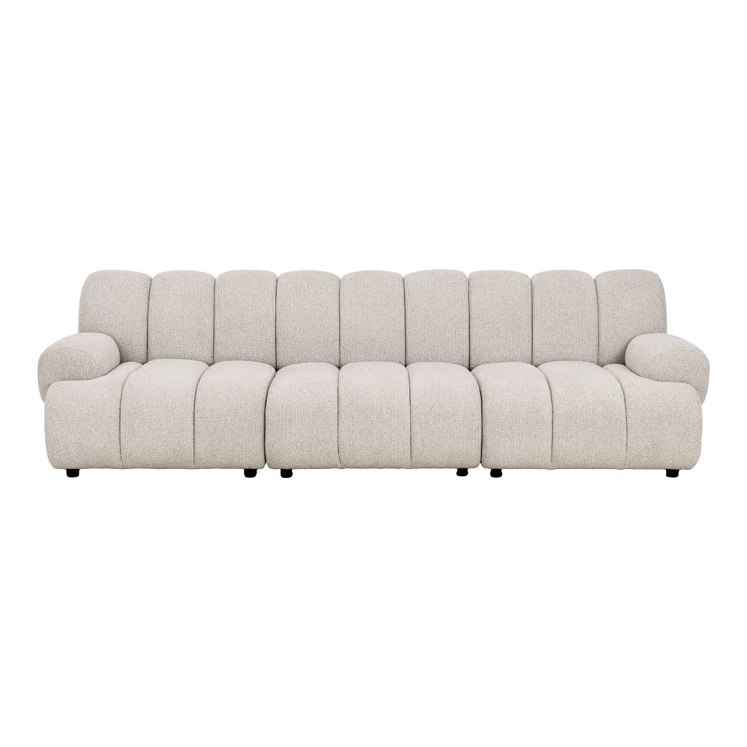 Zurich modulsofa 95 x 295 cm i sandfarvet