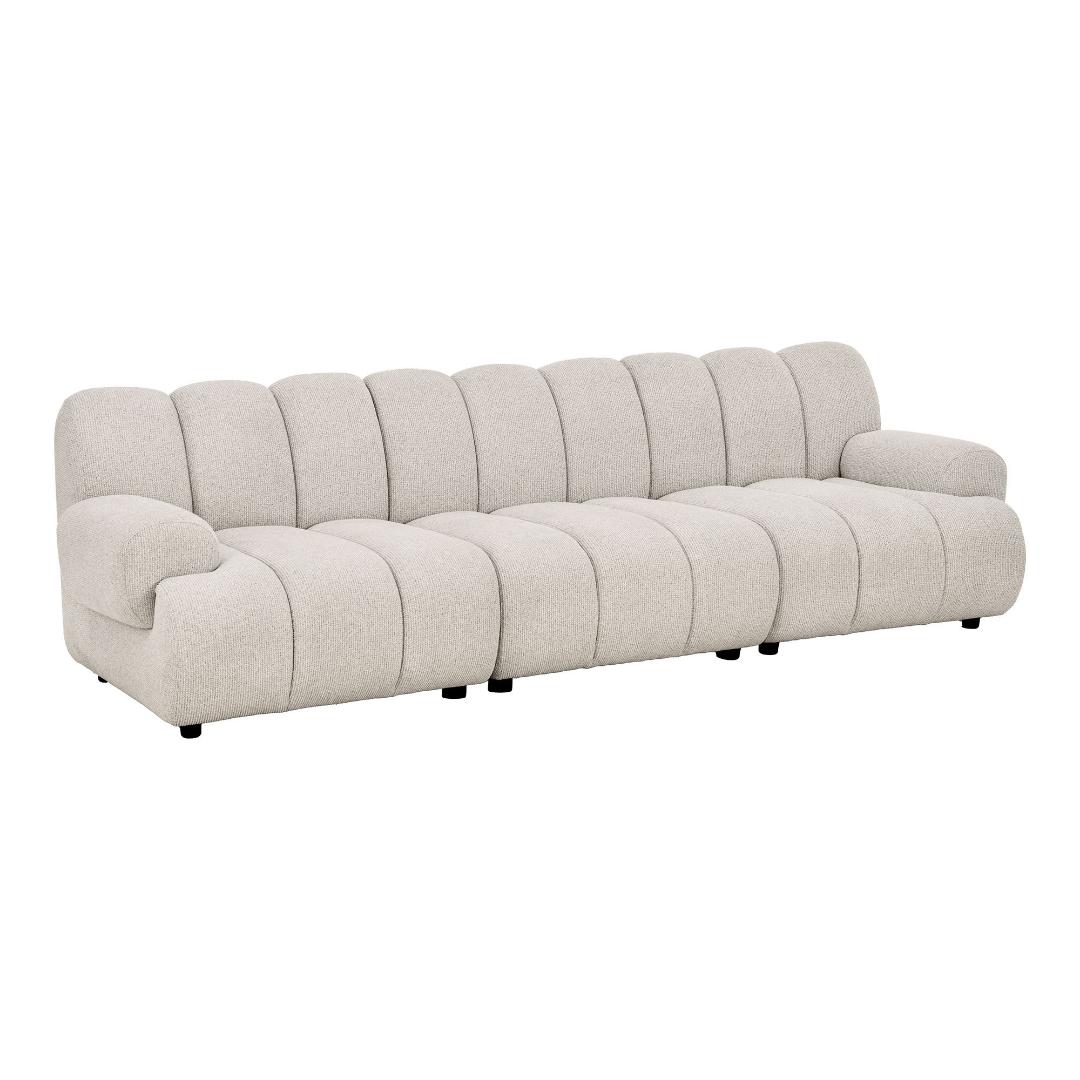 Zurich modulsofa 95 x 295 cm i sandfarvet