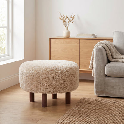 Beijing puf Ø50 cm i brun
