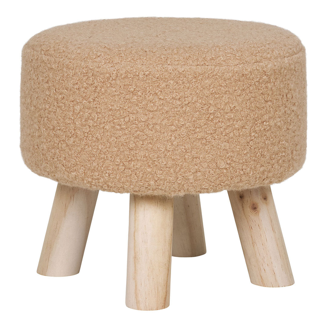 Capri skammel Ø31 cm i sandfarvet