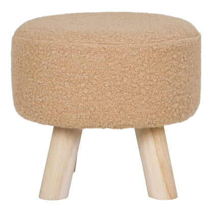 Capri skammel Ø31 cm i sandfarvet