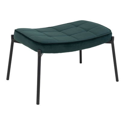 Glasgow puf i brun med kunstpels og polyester, 61 x 41 x 37 cm (B x D x H)