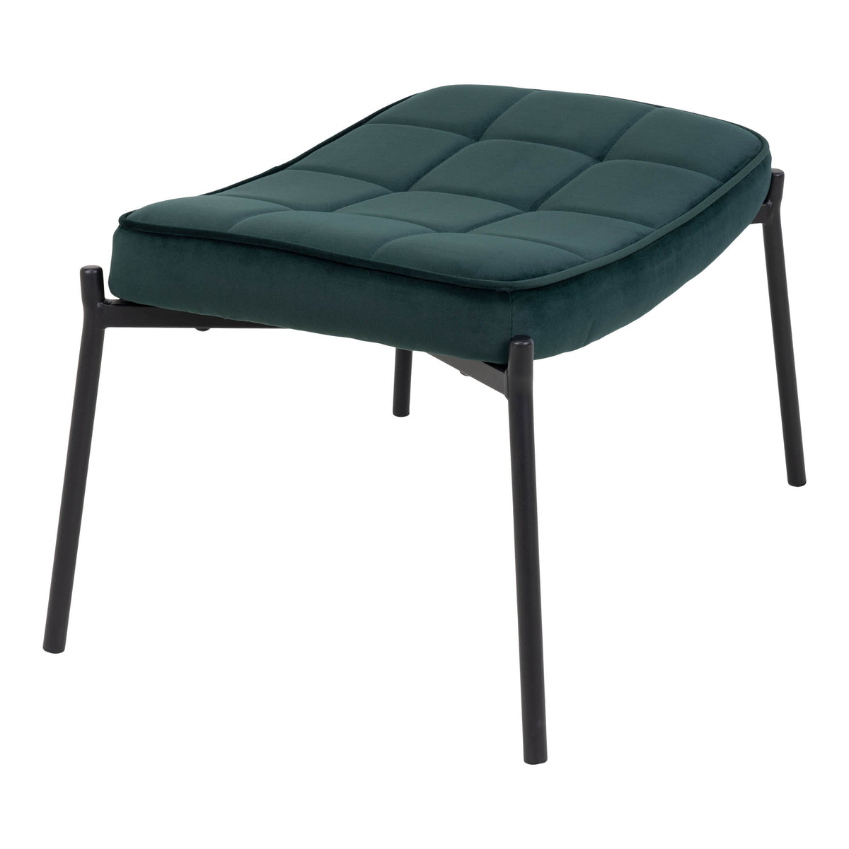 Glasgow puf i brun med kunstpels og polyester, 61 x 41 x 37 cm (B x D x H)