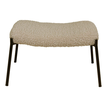 Glasgow puf i brun med kunstpels og polyester, 61 x 41 x 37 cm (B x D x H)