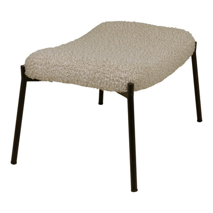 Glasgow puf i brun med kunstpels og polyester, 61 x 41 x 37 cm (B x D x H)