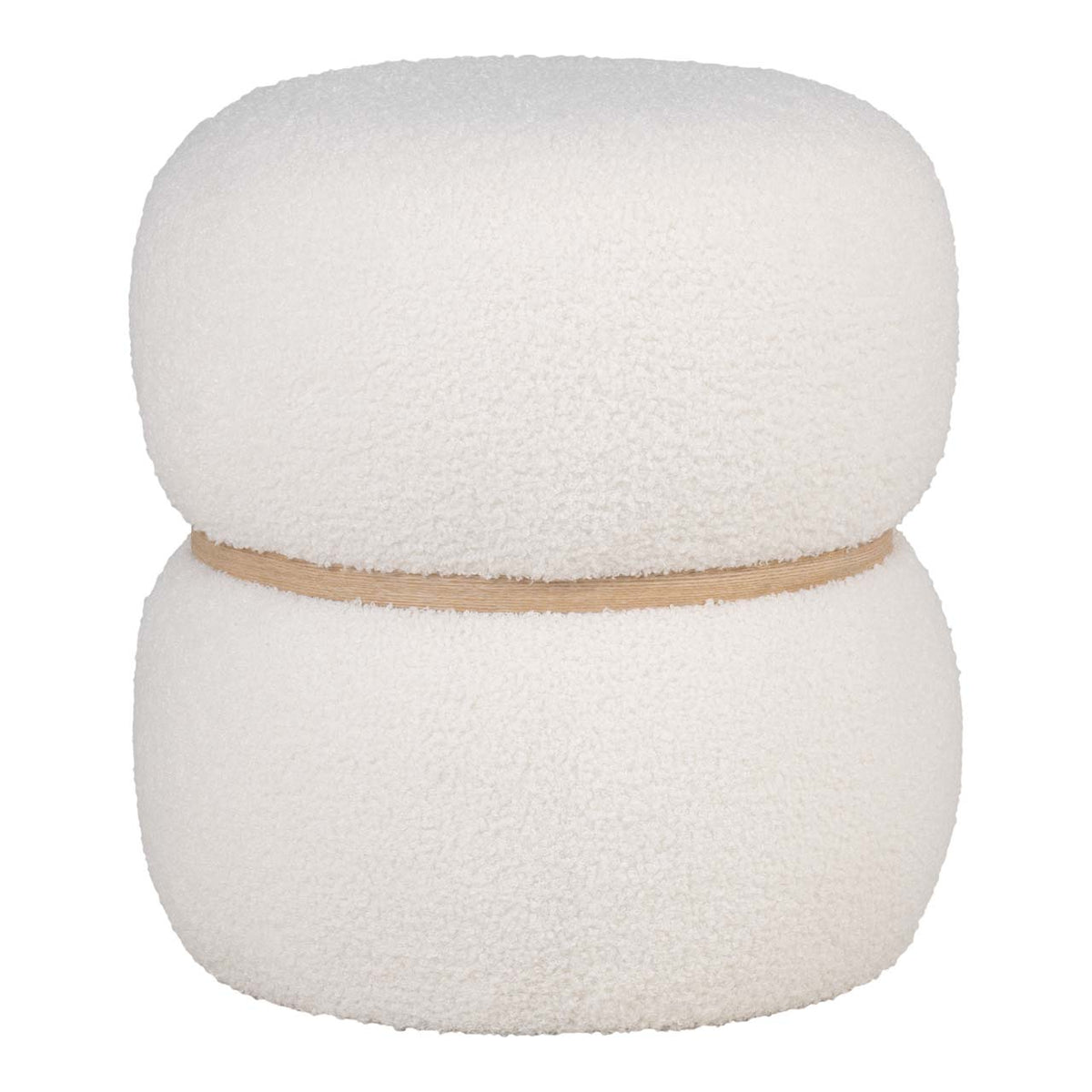 Nassau puf Ø38 cm i hvid