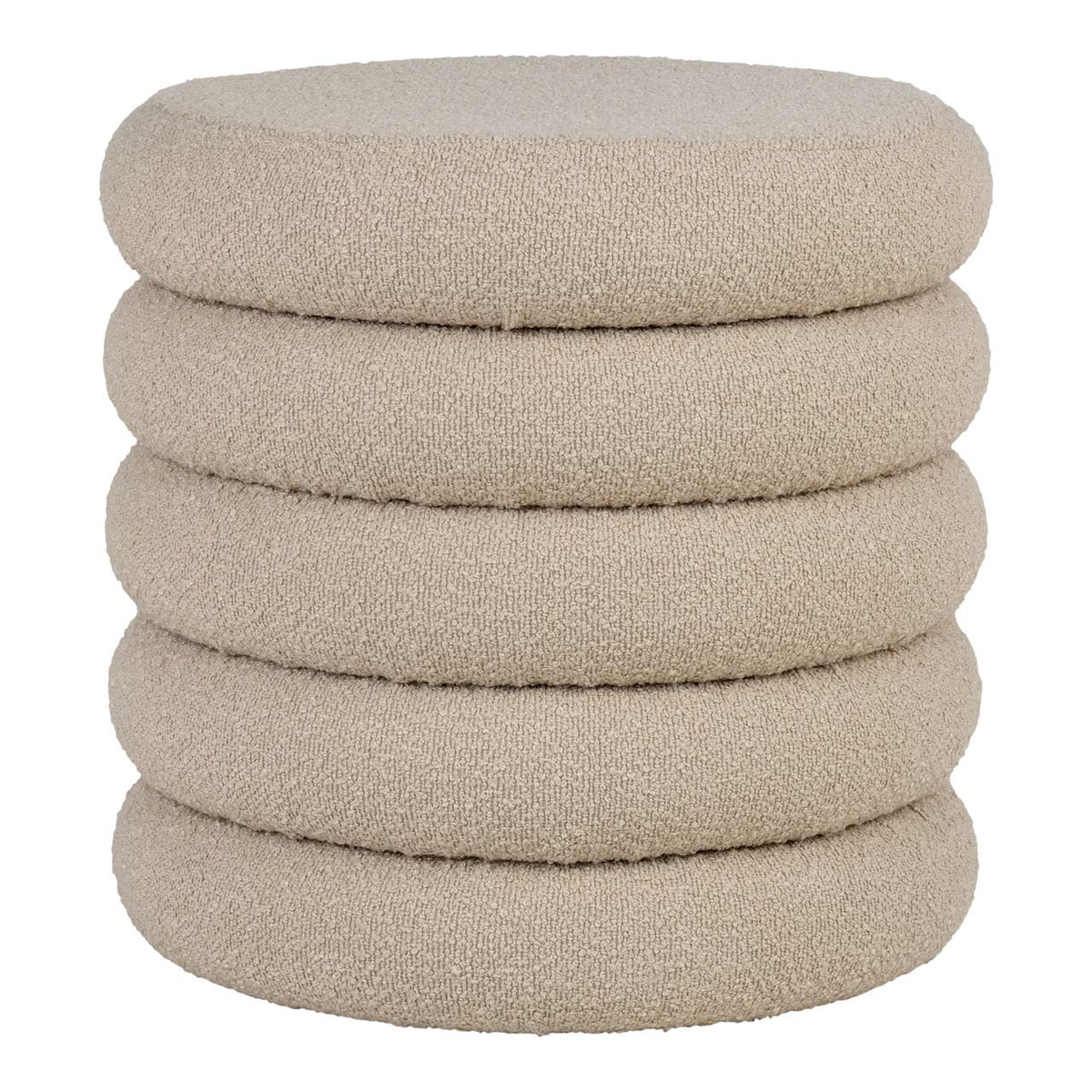 Miami puf Ø44 cm med opbevaring i beige
