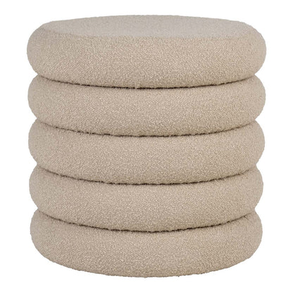 Miami puf Ø44 cm med opbevaring i beige