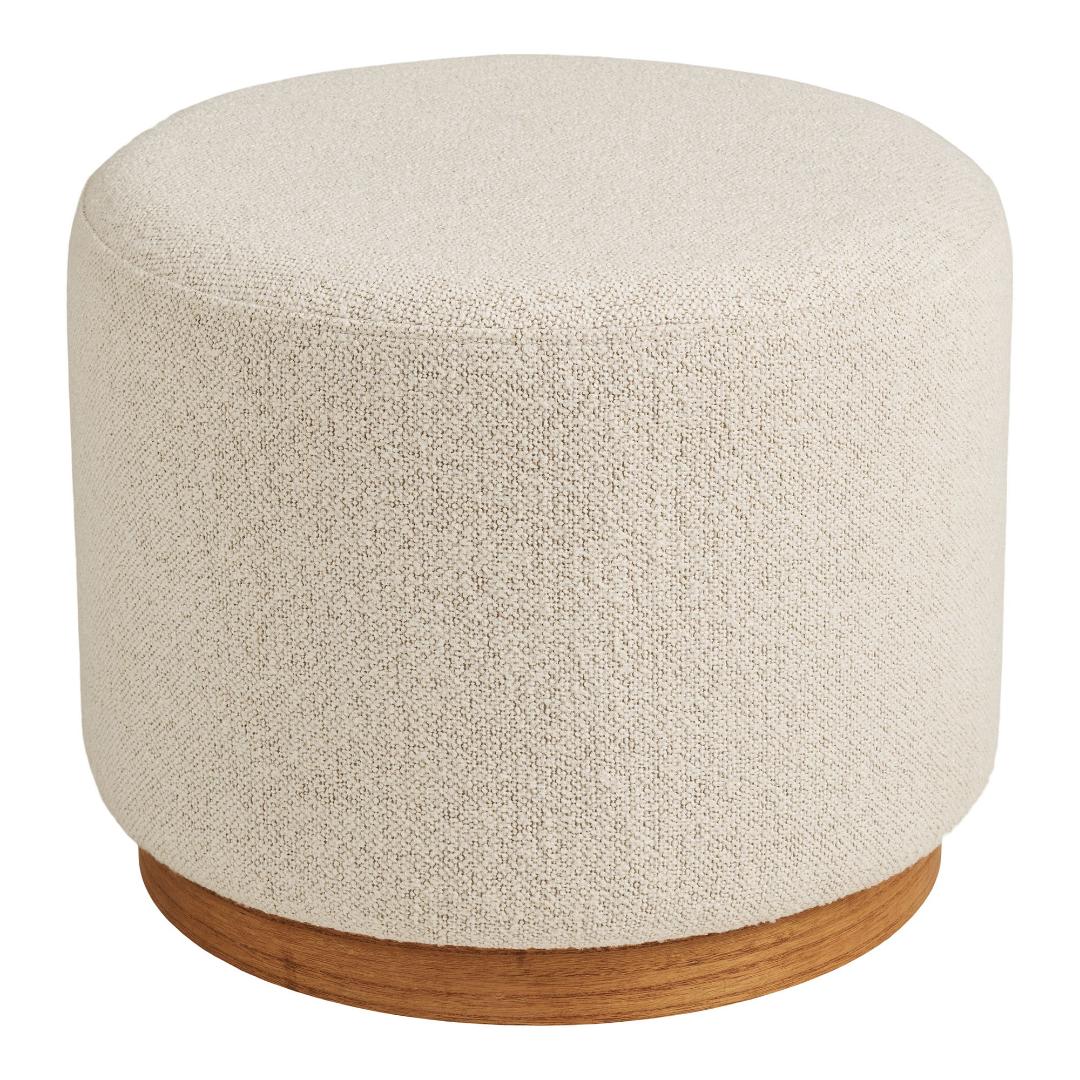 Singapore puf Ø50 cm i sandfarvet