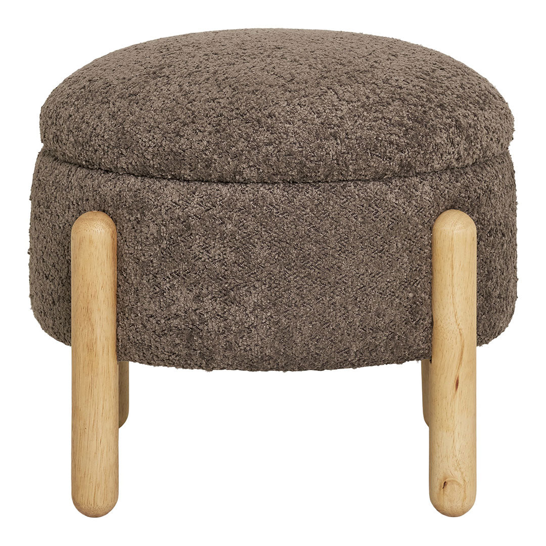 Lima puf 45 x 36 cm med opbevaring i brun