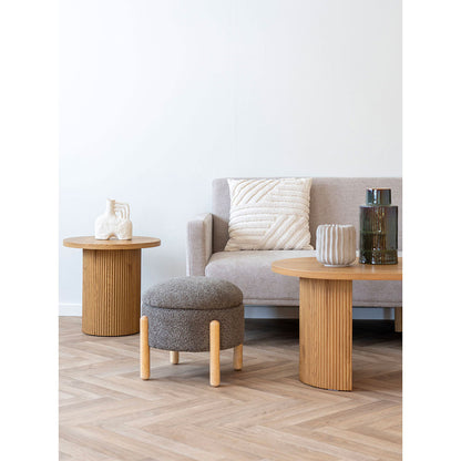 Lima puf 45 x 36 cm med opbevaring i brun