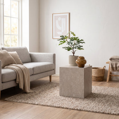Faro sidebord 40 x 45 cm i marmordekor