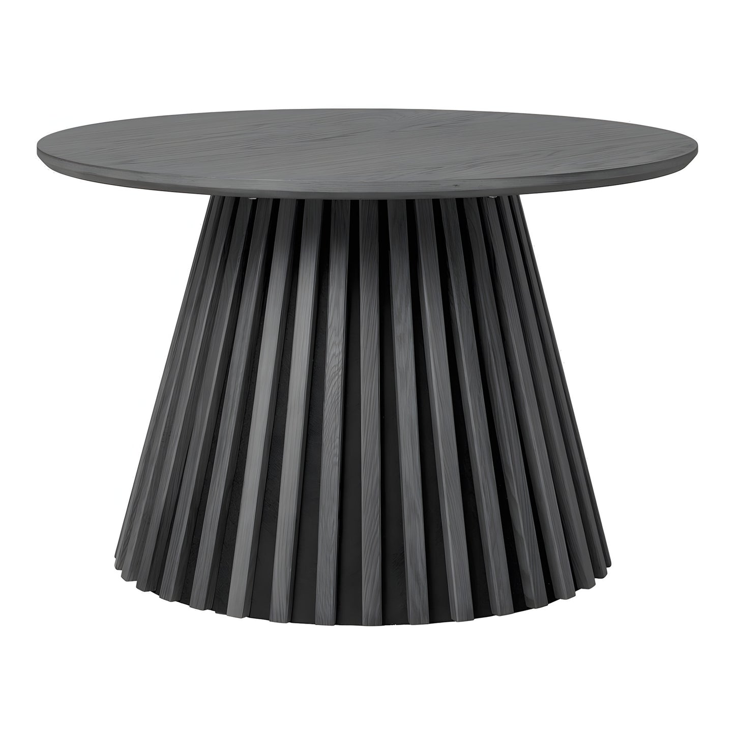 Oslo sofabord Ø70 cm med lamelbase i eg finer