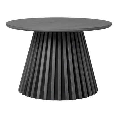 Oslo sofabord Ø70 cm med lamelbase i eg finer