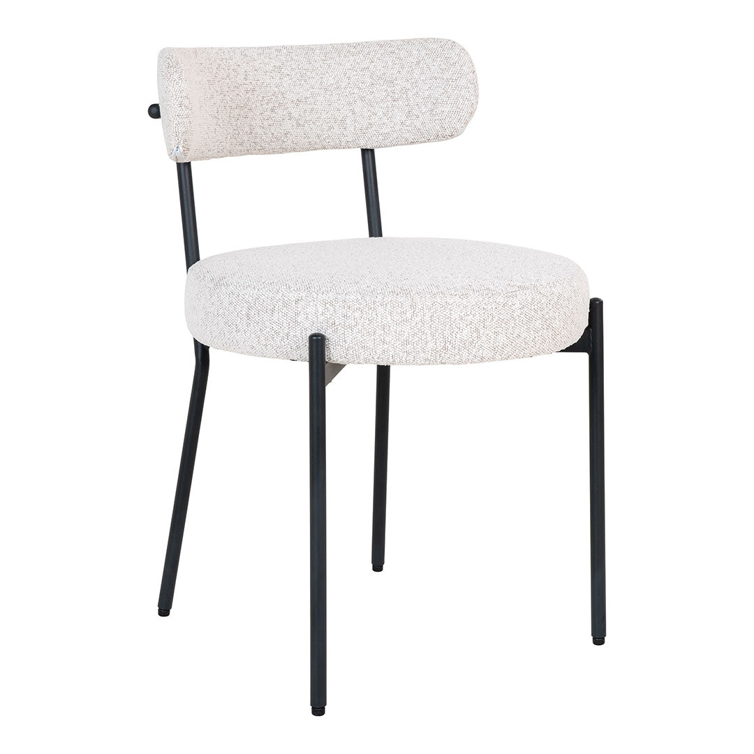 Rom spisebordssæt 100 x 210 cm og 6 stole i hvid/brun