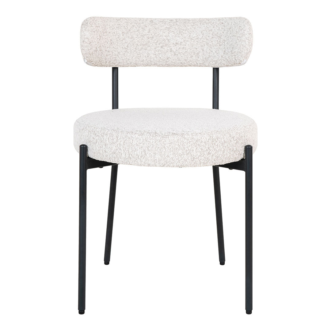 Rom spisebordssæt 100 x 210 cm og 6 stole i hvid/brun