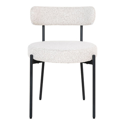 Rom spisebordssæt 100 x 210 cm og 6 stole i hvid/brun