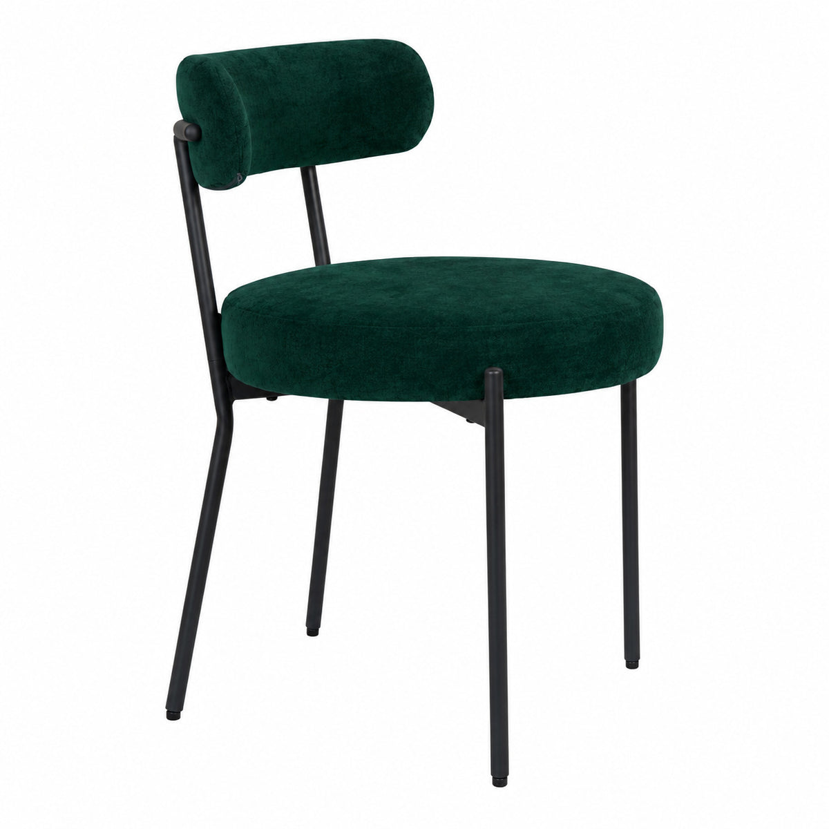 Montpellier spisebordsstole 2-pak med bouclébetræk og stålstel, 49 x 57 x 73 cm