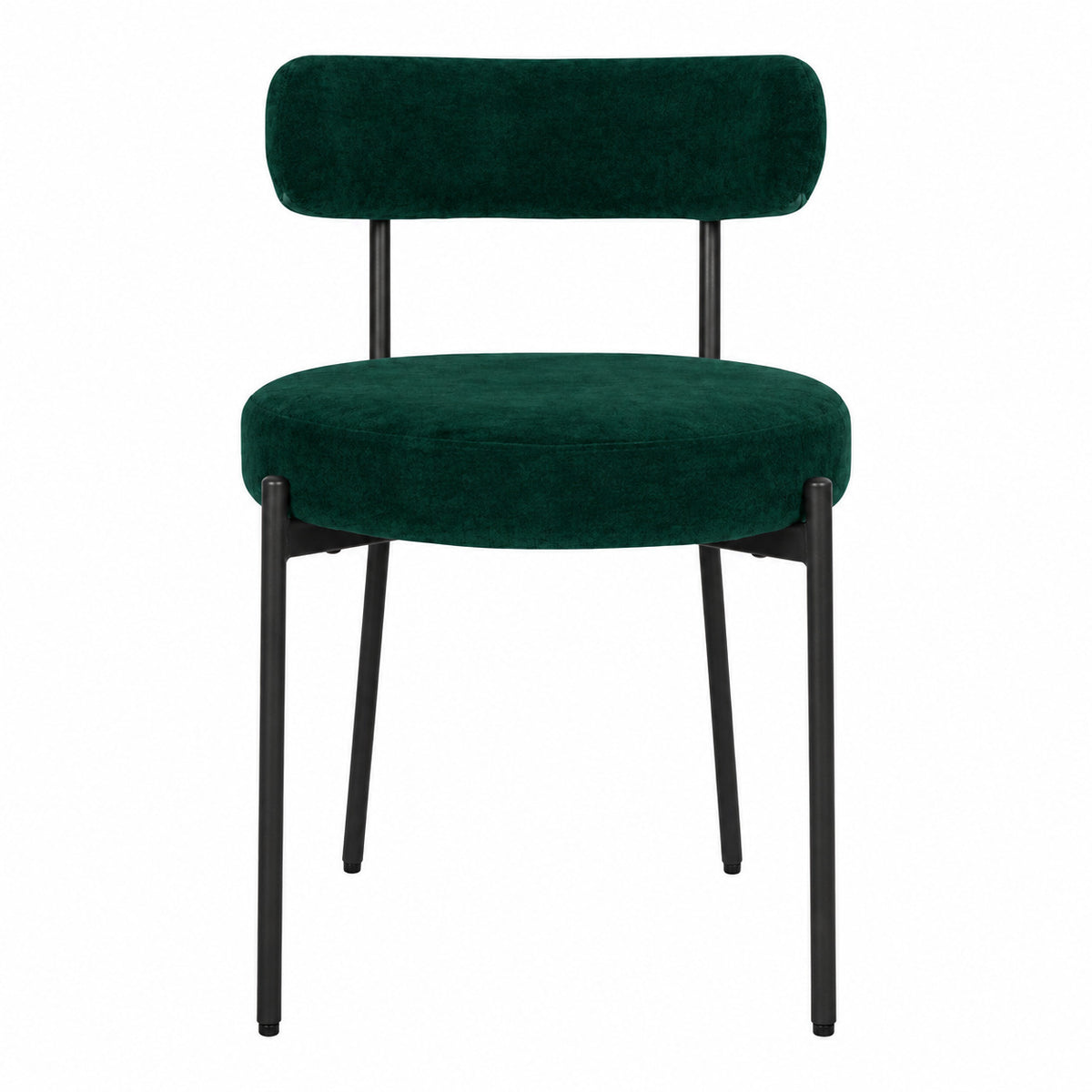 Montpellier spisebordsstole 2-pak med bouclébetræk og stålstel, 49 x 57 x 73 cm