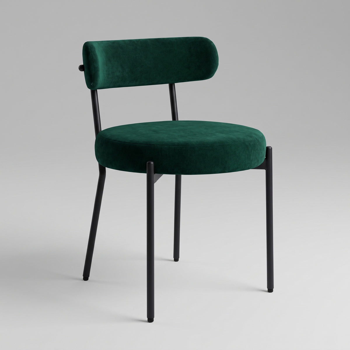 Montpellier spisebordsstole 2-pak med bouclébetræk og stålstel, 49 x 57 x 73 cm