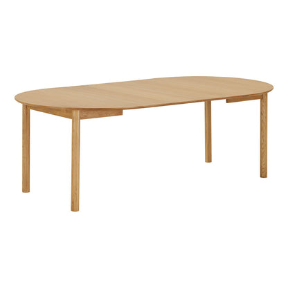 Annecy spisebord Ø120 cm med 2 tillægsplader, op til 220 cm, egefiner