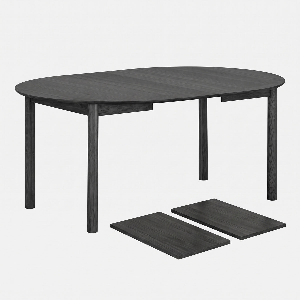 Annecy spisebord Ø120 cm med 2 tillægsplader, op til 220 cm, egefiner