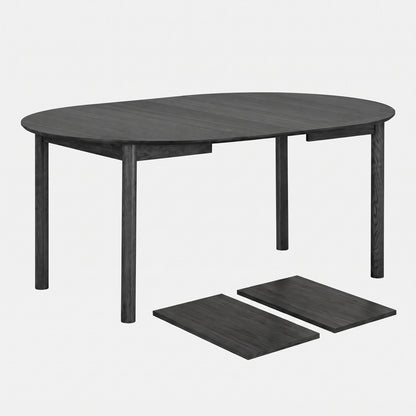 Annecy spisebord Ø120 cm med 2 tillægsplader, op til 220 cm, egefiner