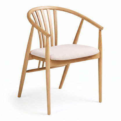 Spisebordsstol Copenhagen med armlæn, eg / sandgrå, 54 x 57 x 78 cm