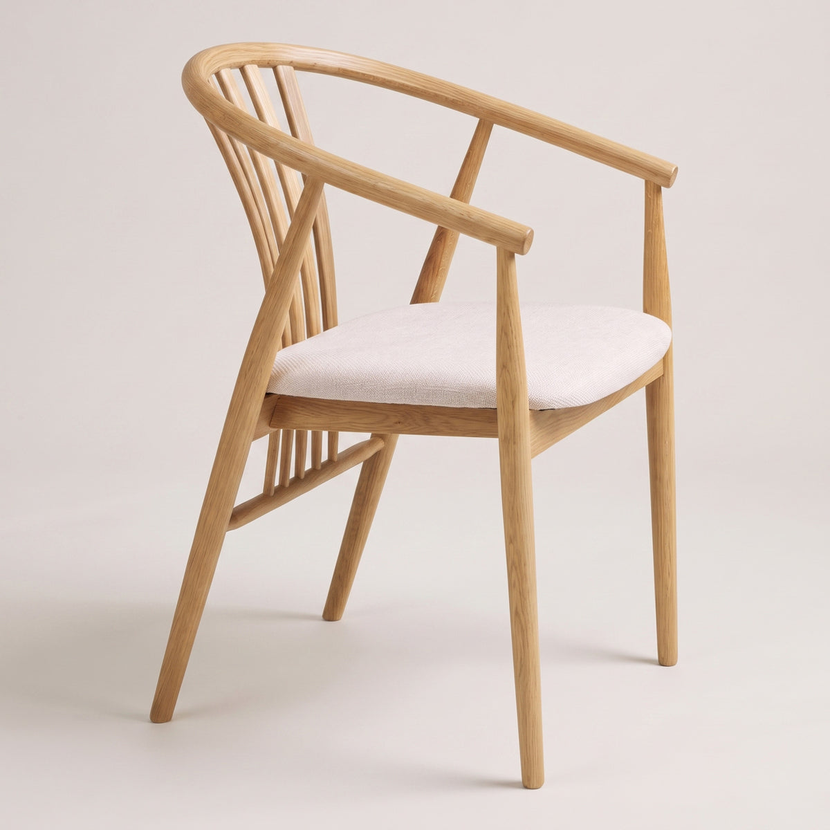 Spisebordsstol Copenhagen med armlæn, eg / sandgrå, 54 x 57 x 78 cm