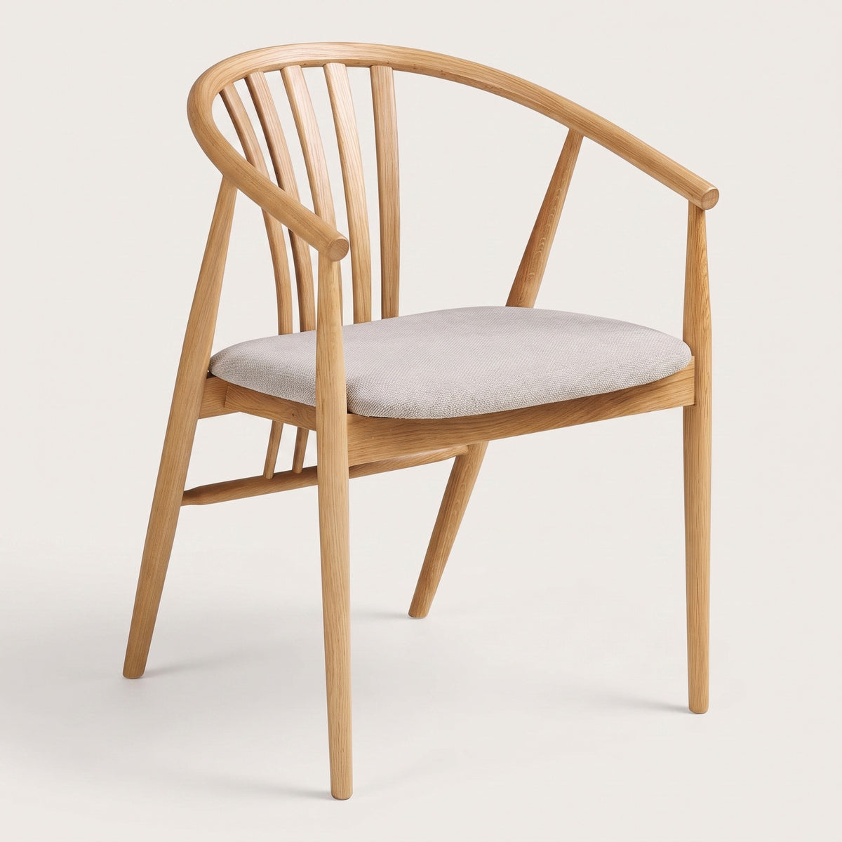 Spisebordsstol Copenhagen med armlæn, eg / sandgrå, 54 x 57 x 78 cm
