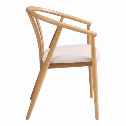 Spisebordsstol Copenhagen med armlæn, eg / sandgrå, 54 x 57 x 78 cm