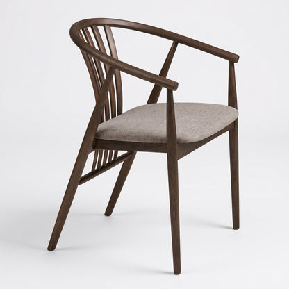 Spisebordsstol Copenhagen med armlæn, eg / sandgrå, 54 x 57 x 78 cm