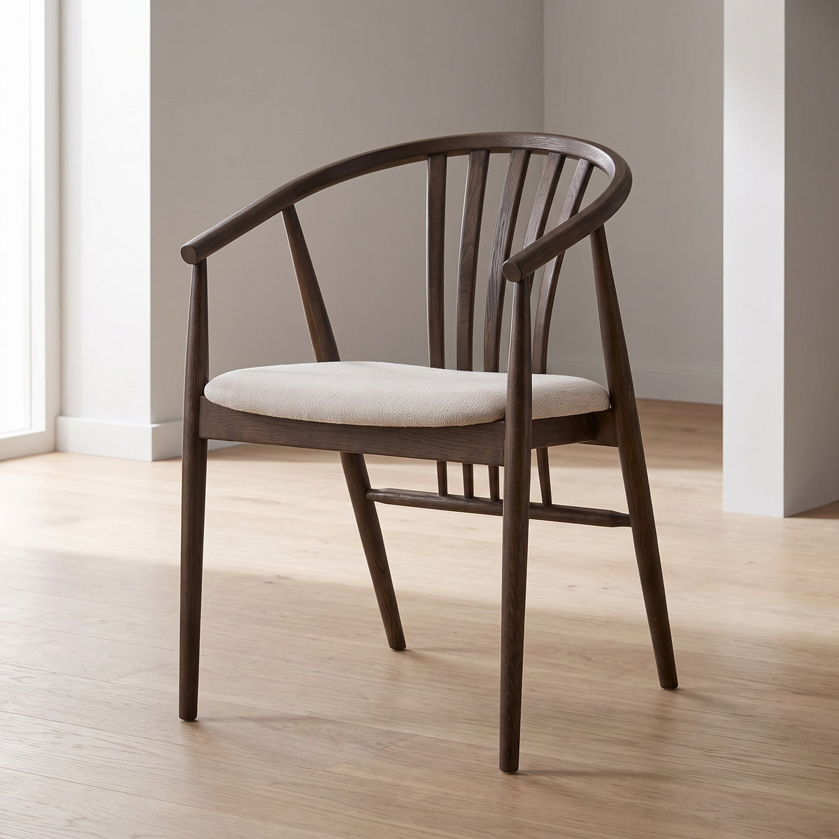 Spisebordsstol Copenhagen med armlæn, eg / sandgrå, 54 x 57 x 78 cm
