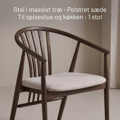 Spisebordsstol Copenhagen med armlæn, eg / sandgrå, 54 x 57 x 78 cm