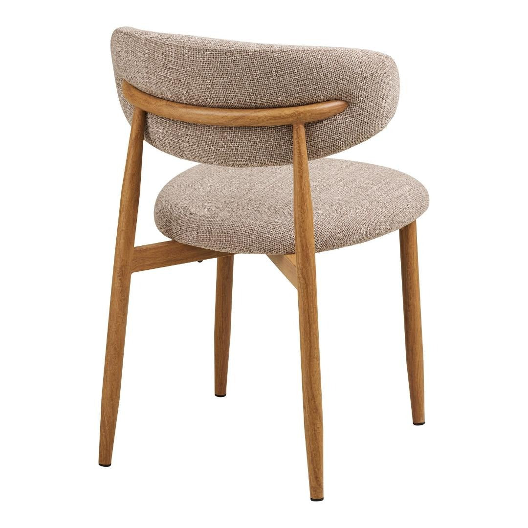 Eindhoven spisebordsstole 2-pak med stofbetræk og metalstel, 52 x 55 x 77 cm