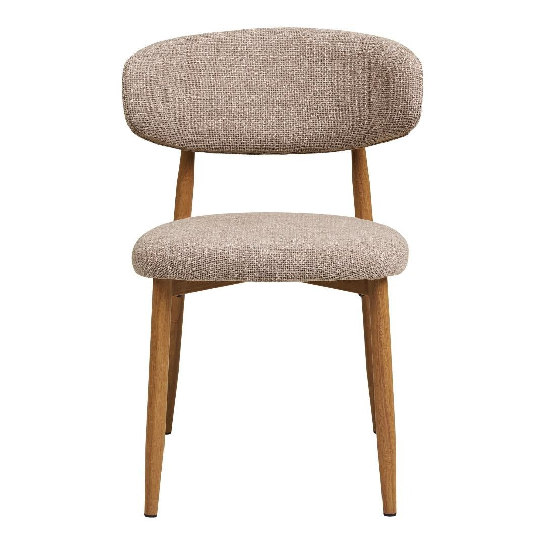 Eindhoven spisebordsstole 2-pak med stofbetræk og metalstel, 52 x 55 x 77 cm