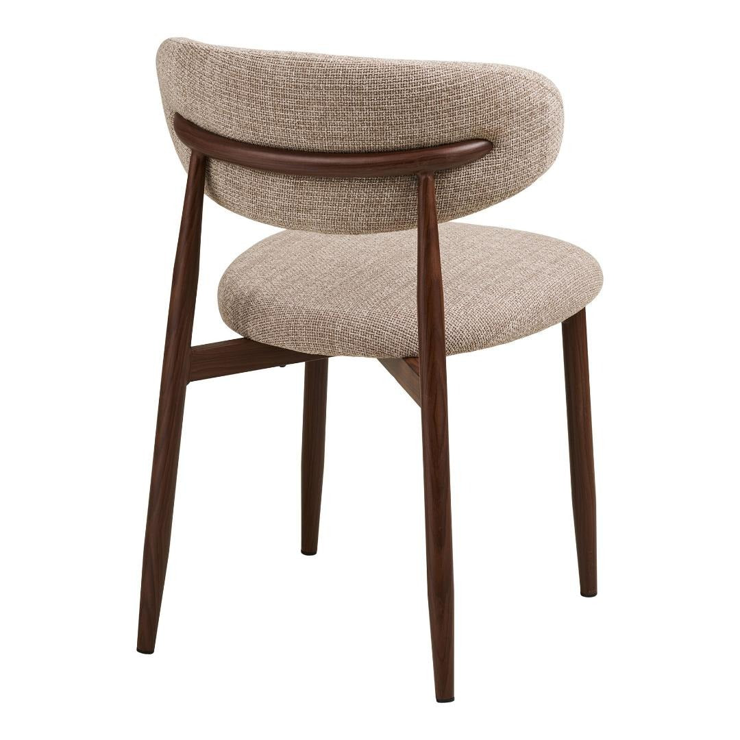 Eindhoven spisebordsstole 2-pak med stofbetræk og metalstel, 52 x 55 x 77 cm