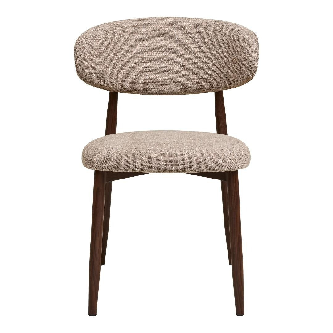 Eindhoven spisebordsstole 2-pak med stofbetræk og metalstel, 52 x 55 x 77 cm