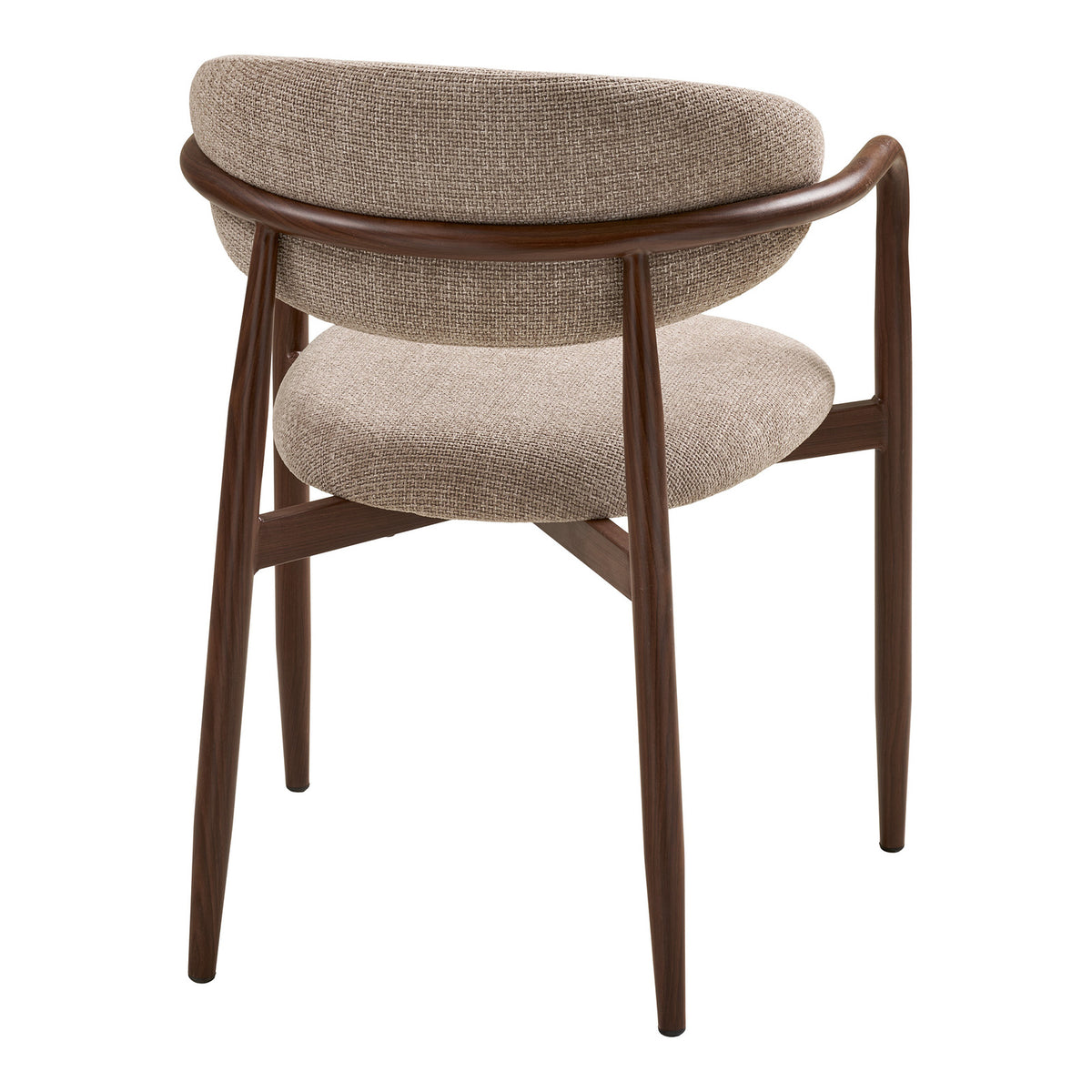Eindhoven spisebordsstole 2-pak med armlæn med stofbetræk og metalstel, 58 x 56 x 77 cm