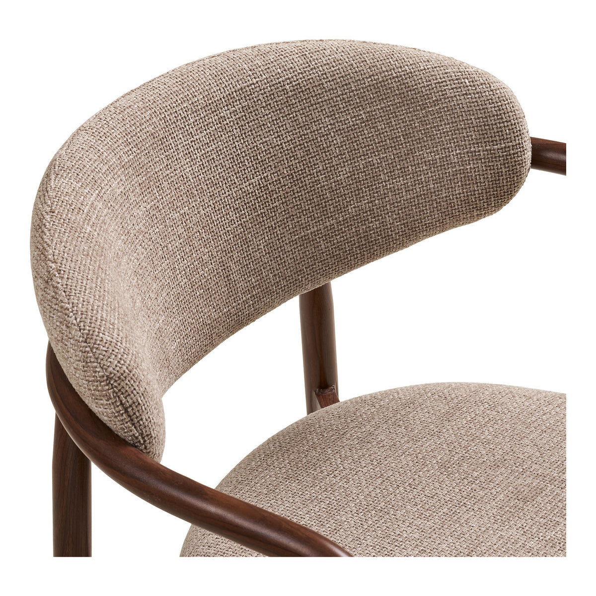 Eindhoven spisebordsstole 2-pak med armlæn med stofbetræk og metalstel, 58 x 56 x 77 cm