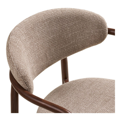 Eindhoven spisebordsstole 2-pak med armlæn med stofbetræk og metalstel, 58 x 56 x 77 cm