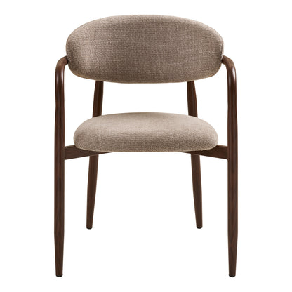 Eindhoven spisebordsstole 2-pak med armlæn med stofbetræk og metalstel, 58 x 56 x 77 cm