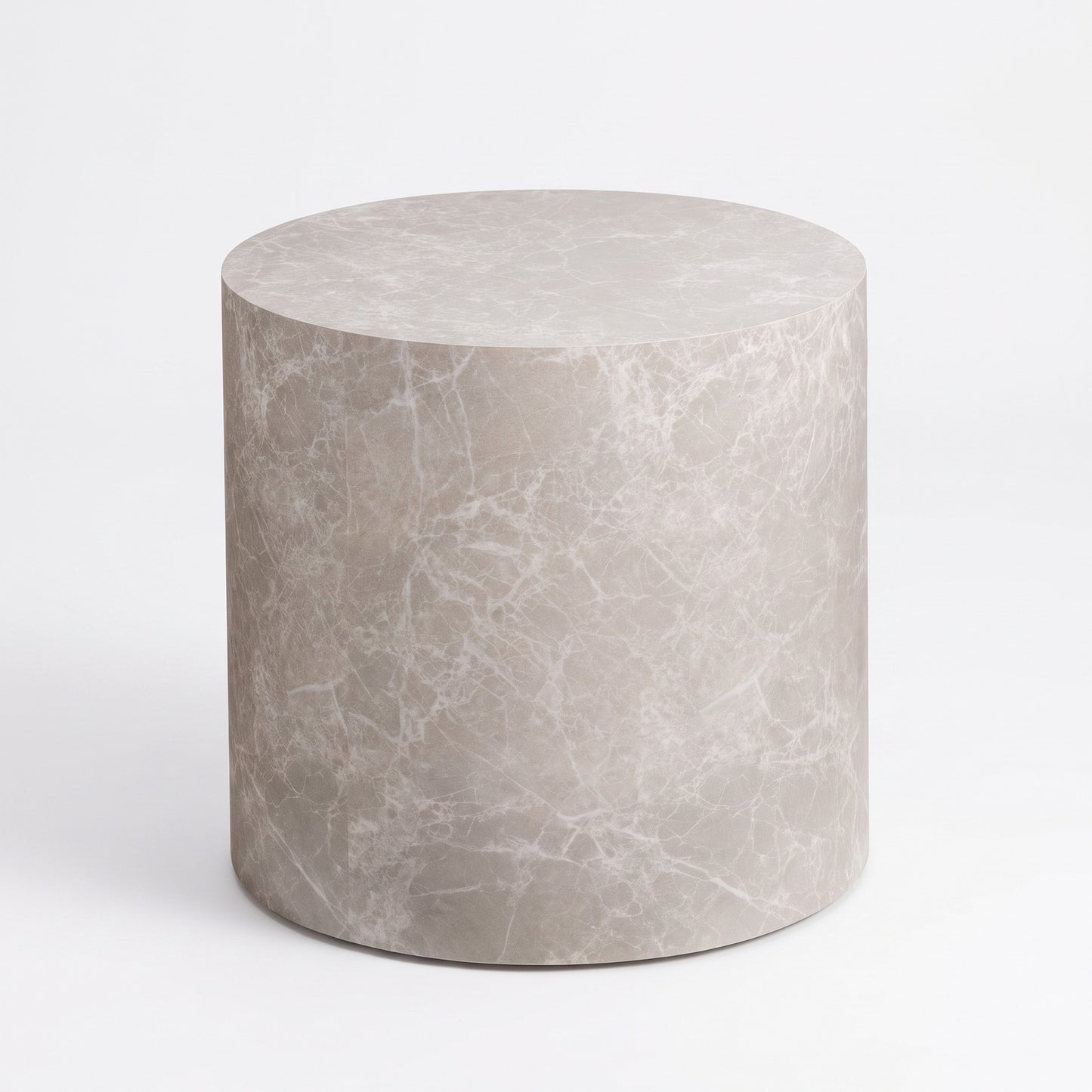 Seoul sofabordssæt med 2 borde i beige marmorlook - 48 x 48 x 40 cm
