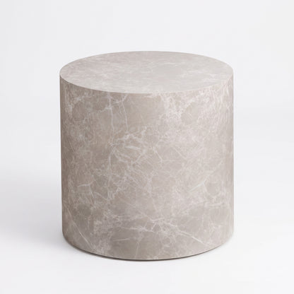 Seoul sofabordssæt med 2 borde i beige marmorlook - 48 x 48 x 40 cm
