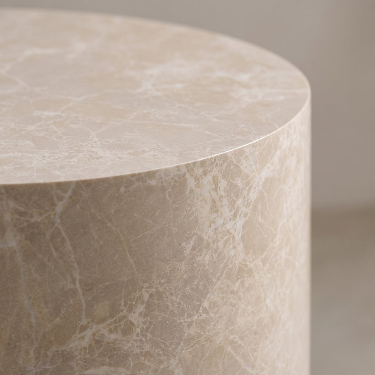 Seoul sofabordssæt med 2 borde i beige marmorlook - 48 x 48 x 40 cm